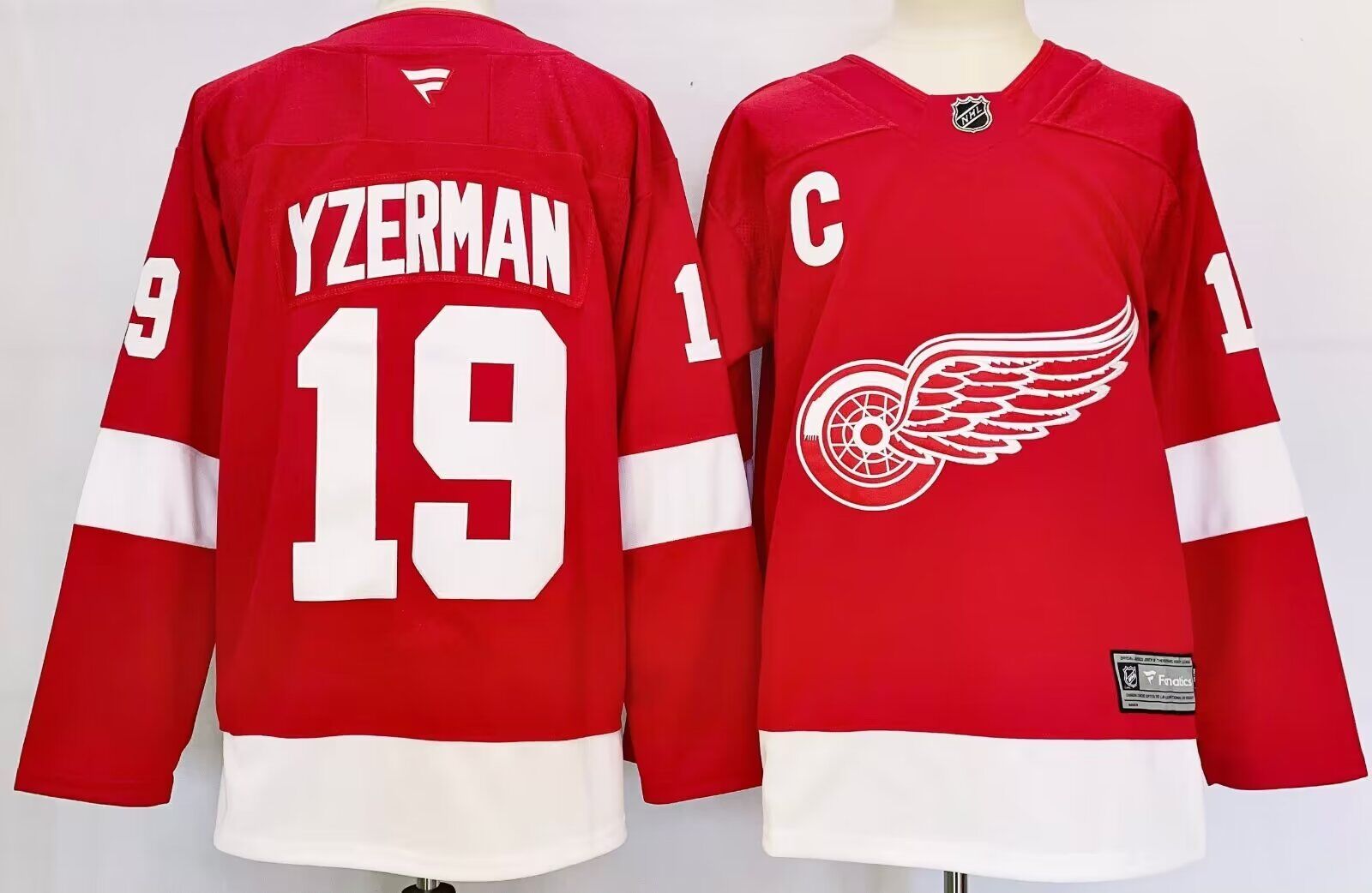 2024 Adidas Detroit Red Wings #19 Yzerman Red Home Authentic Women Stitched NHL Jersey